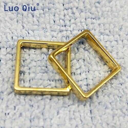 Belt buckle Gold Square Metal Sliders Adjuster Buckle For Shoe Bag Belt Decoration DIY Accessory Sewing 10 pcs/lot