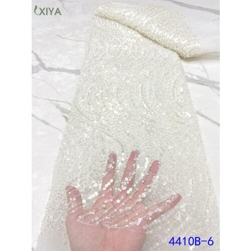 Luxury Beaded Lace Fabric Embroidery Green Nigerian Mesh Laces Fabrics African French Tulle Net Lace Fabric for Sew APW4410B