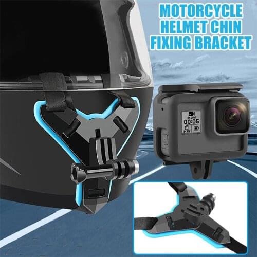 Motorcycle Helmet Blue Sport Accessories Chin Mount Creative Cycling Front Chin Mount Portable Full Face Helmet