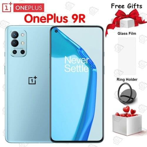 Global Rom OnePlus 9R 5G Mobile Phone 6.55 Inch 120Hz AMOLED Display 8G+128G Snapdragon 870 Fast Charging 65W NFC Smartphone