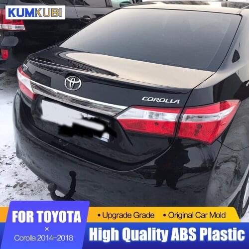 For Toyota Corolla Spoiler 2014-2018 ABS Plastic Unpainted Primer Tail Trunk Lip Wing Rear Spoiler Decoration For Toyota Corolla