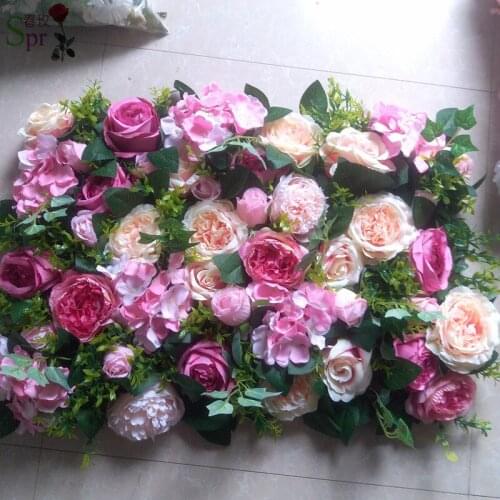 SPR Free shipping wedding high quality stage flower wall backdrop events ceremony arch flowers table runner arch decoration