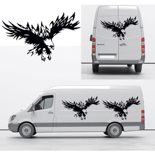 Eagle Styling Car Sticker Decorative Hood Body Side Stickers PVC Vinyl Film Eagle Pattern Muti-color