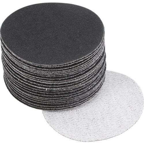 Uxcell 25Pcs 2-Inch Hook and Loop Sanding Disc Wet / Dry Silicon Carbide for Polishing Furniture Wood Metal Drywall