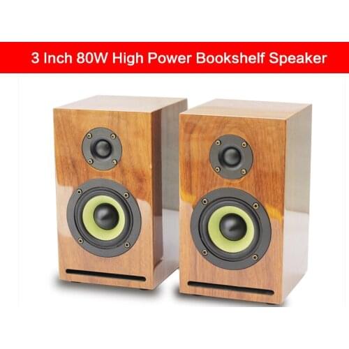 80W High Power 3 Inch Bookshelf Speaker HIFI High Fidelity Passive Speaker Home Theater Fever Desktop Front Speaker Subwoofer