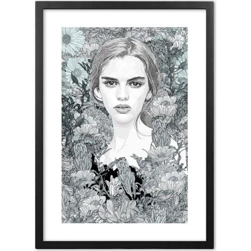 Woman Abstract Line Wall Art Paper Painting Nordic Posters And Prints Wall Pictures For Living Room Decor