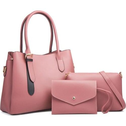 Women Top-Handle Bags Female Composite Bags Women Messenger Bags Handbag Set PU Leather Wallets Key Bag Set