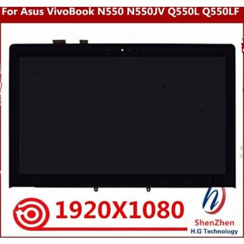 Original 15.6" LCD LED Screen glass Assembly Digitizer FOR ASUS N550 N550JV Q550L Q550LF 15.6 LCD Touch Screen Assembly