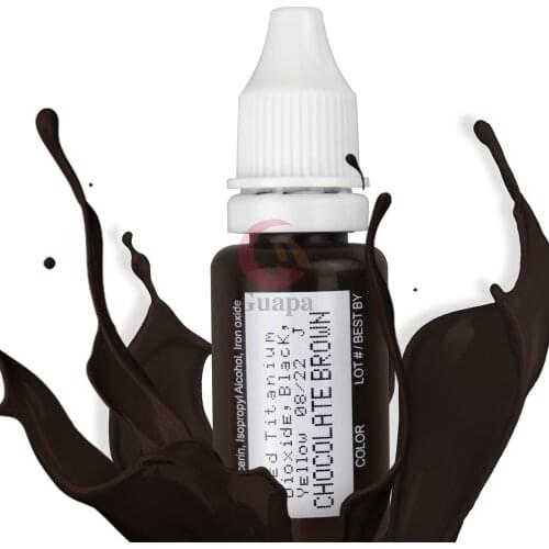 1 Bottle/15ml Tattoo Practice Ink Permanent Makeup Eyebrow Lips EyeLine Tattoo Color Microblading Pigment for Body Beauty Tattoo