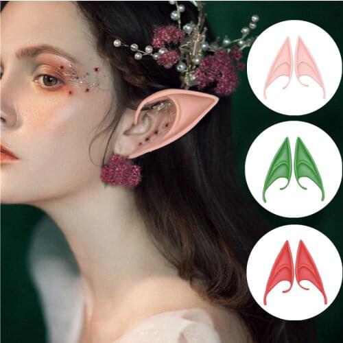 1 Pair Halloween Party Elven Elf Ears Anime Fairy Cospaly Costumes Vampire Latex Ears Decor Halloween Costumes For Women