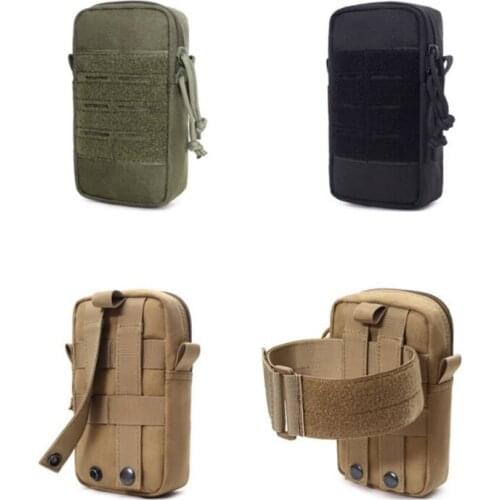 1000D Tactics Molle Pouch Outdoor Hunting Bags Men Arm Bag Compact Waist Pack Tool Case Phone Bag HQ