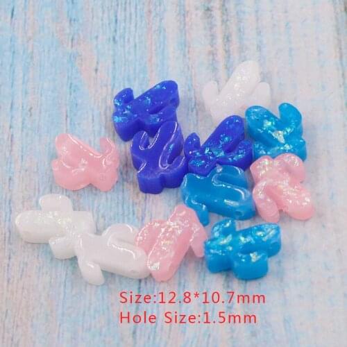 12.8*10.7mm Opal Cactus Loose Bead 1.5mm Hole Synthetic Opal Plant Cactus Beads DIY Neckalce Jewelry 20Piece/lot