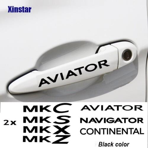 4pcs Car Door Handle Sticker For Lincoln AVIATOR CONTINENTAL NAVIGATOR MKC MKS MKT MKX MKZ Auto Accessories