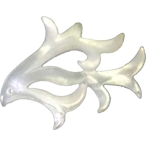 22*30MM 5Pcs/lot Fish Shape Natural Pearl Sea Shell Stone Beads Jewelry Charm