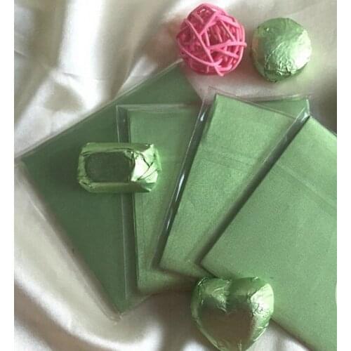 5000pcs 10cm*10cm New colors light green tin foil paper for wrapping Chocolate drops or candies