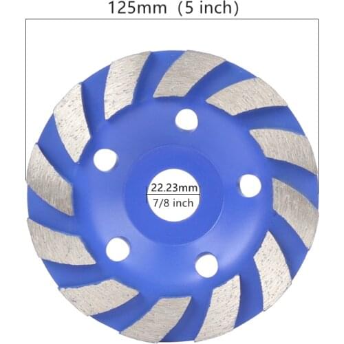 Free Shipping 125mm 1PC Diamond Grinding Carving Bowl Wheel Disc Shape Grinding Cup For Concrete Granite Stone Ceramic Polishing