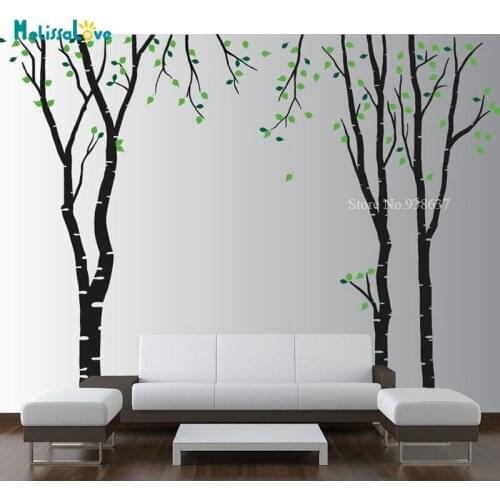 Large Birch Tree Decal Nursery Baby Room Decal Forest Theme Kids Decor Removable Vinyl Wall Stickers Poster BB051