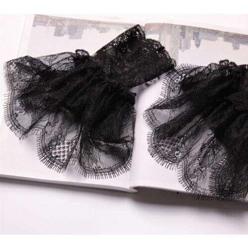 Decorated Cuff Fake sleeves autumn and winter wild sweater decorative sleeves flounces buttoned wrist sleeves lace pleated wrist