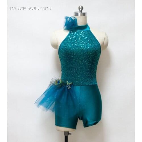 Dance Favourite Child and Adult Halter Neck Jazz, Hip Hop & Tap Dance Wear Boy Short Sequin Costumes 16030A