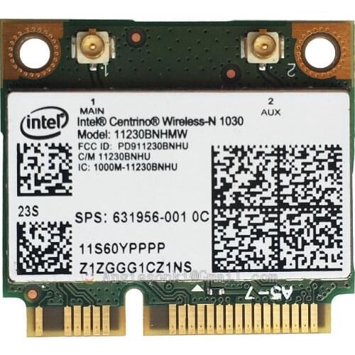 For HP G4 G6 G7 MINI PAILIVON PCI-E 631956-001 Intel 1030 11230BNHMW 802.11b/g/n 300Mbps 2.4G Wifi+BT Wireless WLAN Card