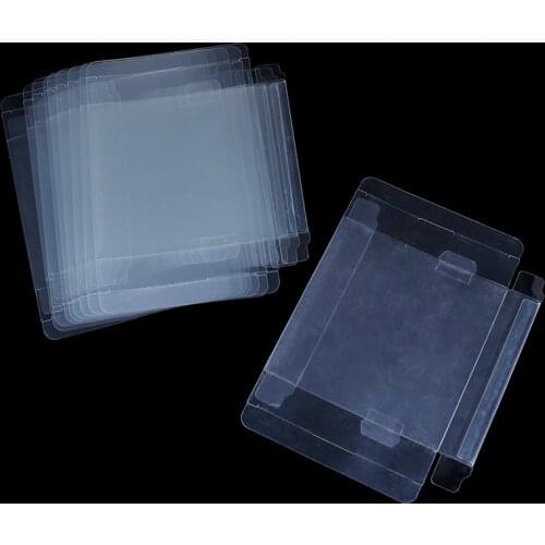 Hot sale 10PCS/lot for GB GBA GBC Box Clear Plastic Box Protectors Sleeve Video Game Boxed