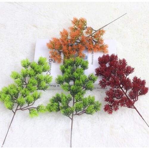 Artificial Plants 32cm Thuja Pine needles Pine branch Leaf Imitation Plants Indoor Living Room Decorations Photo Props