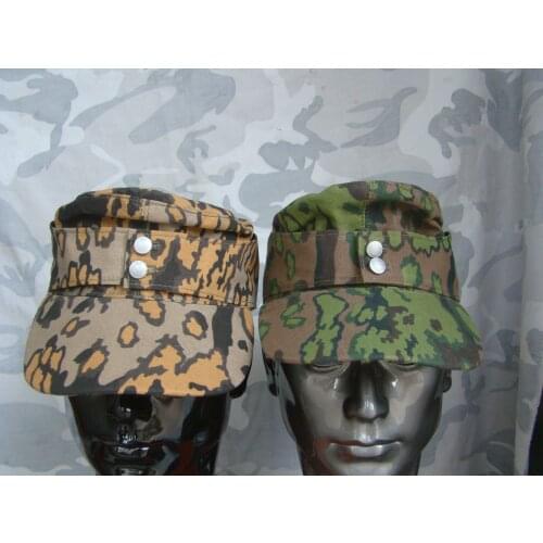 WWII GERMAN FIELD EM SPRING FALL OAK CAMO M43 HAT CAP CLASSICAL IN SIZES Reproduction Military WW2