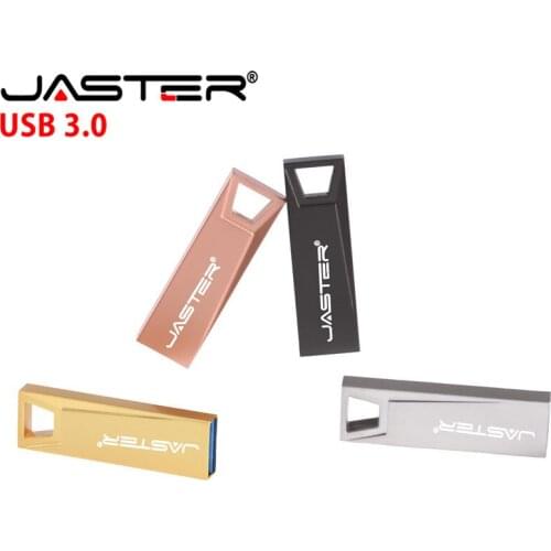 JASTER USB 3.0 metal USB Flash Drive 64GB 32GB 16GB 8GB 4GB USB Stick Metal Pen Drive Real Capacity Waterproof Customized Logo