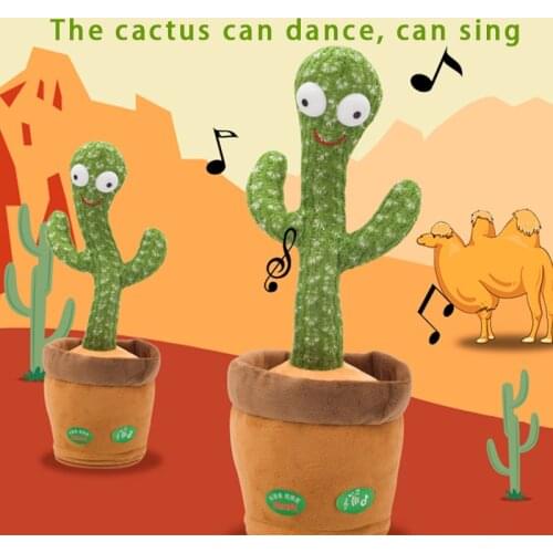 Dancing And Singing Cactus Stuffed Animal 120PCS Song Toys The Dancing And Singing Cactus Comes In English Spanish And Arabic