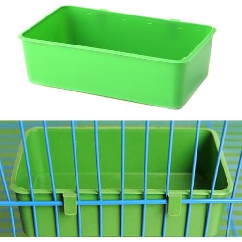 Food Water Plastic Bowl Cups Parrot Bathing Bird Pigeons Cage Sand Cup Feeding