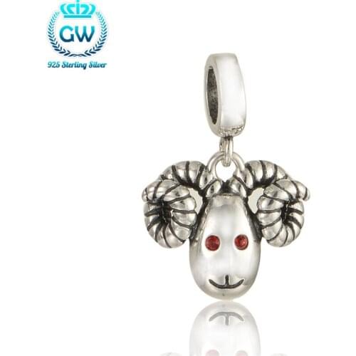 Halloween Joya Rubi Sheep Jewelry Pendant Sterling Silver Animal Pendants Wholesale Diy Viko Jewelry S314-30