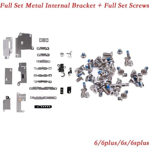 2pack/set Full Set Small Metal Internal Bracket Shield Plate Kit + full set screws for IPhone 6 6s 6 Plus 6s Plus