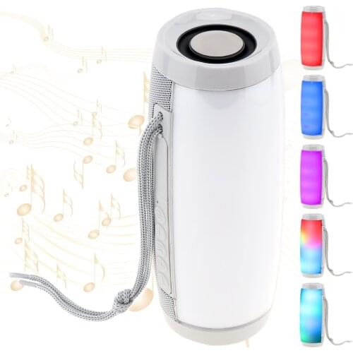 Mini Outdoor LED Color Light Subwoofer Waterproof Speaker with FM TF AUX USB Voice Call Function for Home Party