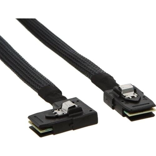 Internal Mini SAS SFF-8087 to Right/Left Angle SAS SFF-8087 Mini SAS to SAS Cable Compatible with RAID or PCI Express Controller
