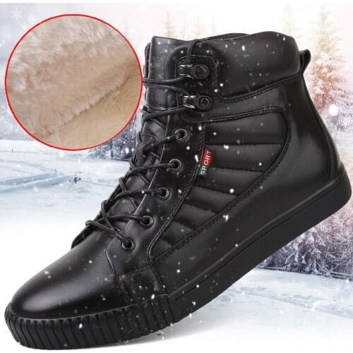 High Quality Mens Sneakers Men Boots Genuine Leather Autumn Winter Punk Casual Shoes Motorcycle Male Comfortable Ankle Footwear