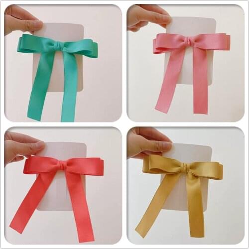 Wholesale Boutique 15pcs Fashion Cute Ribbon Bow Hairpins Solid Bowknot Hair Clips Princess Headwear Girls Hair Accessories