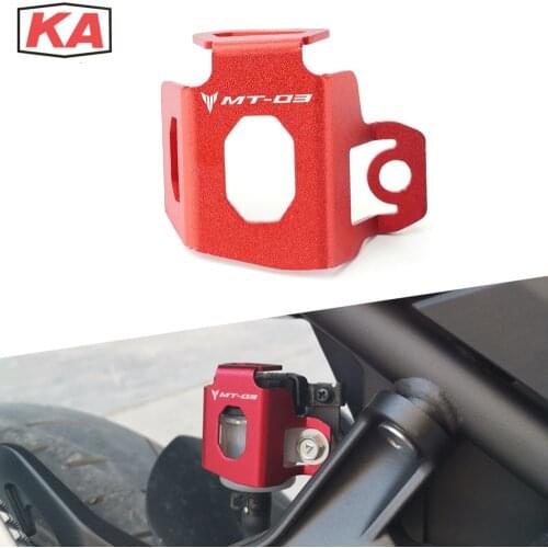 For YAMAHA MT03 MT 03 MT-03 2015-2021 2020 2019 Motorcycle Rear Brake Fluid Reservoir Guard Cover Protector Oil Cup Protection