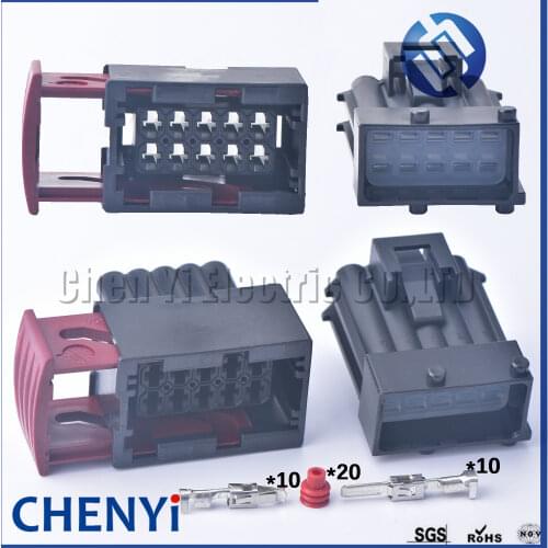 1Set 10 Pin (3.5) 1-967240-1 Auto Headlights Lamp Connector Car Headight Light Socket With Terminals And Seals For Buick Peugeot