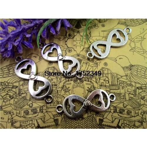15pcs-Heart Charms,Antique Silver Lovely symbol Heart Charm Pendant 37X13mm