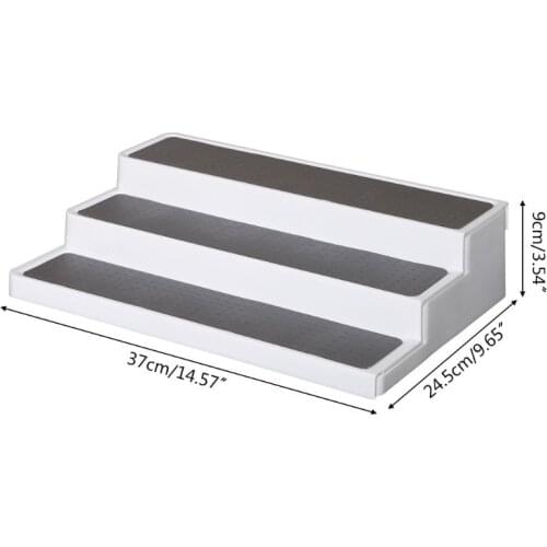 3 Tier Spice Rack Expandable Step Shelf Cabinet Waterproof Kitchen Organizer U2JC
