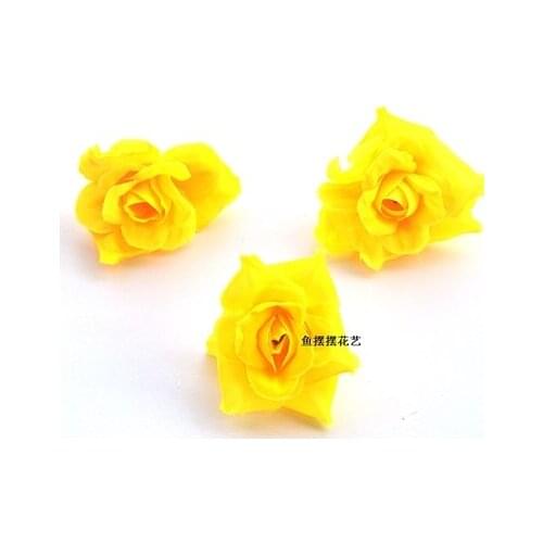 A5 Home &wedding decoration silk flowers artificial flowers Simulated Rose 4CM Curly Lace Flower DIY Hairpin Ring Silk Rose