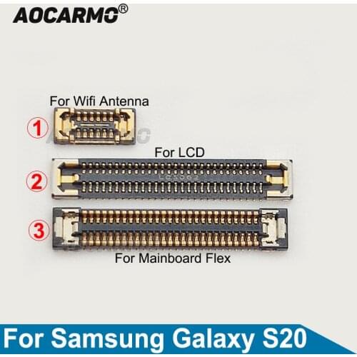 Aocarmo For Samsung Galaxy S20 Signal Antenna Connector Touch Screen LCD FPC Plug Main Board PCB Connector Mainboard Flex