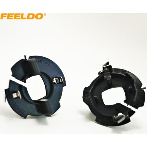 FEELDO 2pcs Car Bulbs Socket Conversion Adapter For VW(99-10)MK5/Golf/GTI/Rabbit/Jetta H7 Xenon Bulb Installation(Type2) #HQ1335