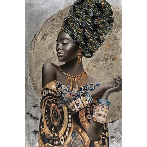 GATYZTORY Frame Turban Beauty Figure Painting DIY Painting By Numbers Kit Animals Acrylic Paint On Canvas For Home Decor 40x50cm