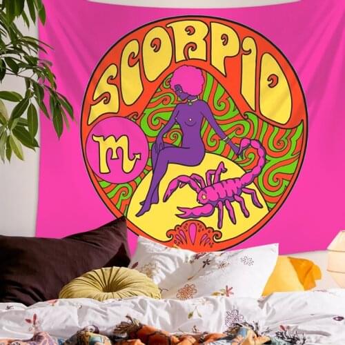 Tarot Constellation Tapestry Tarot Card Tapestry Boho Tapestry Wall Hanging Trippy Divination Beach Mat Sun Moon Wall Decor