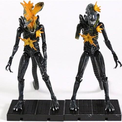 Hiya Toys Aliens Headshot / Battle Damage Alien Warrior 5" Collection Action Figure PVC Model Figurals