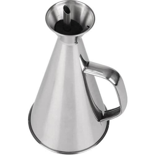 500Ml Stainless Steel Non Drip/No Mess Olive Oil Dispenser,Kitchen Oil/Vinegar Pot-Easy to Clean and Leakproof