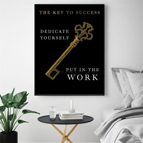 Key To Success Painting Success Motivational Quote Abstract Minimalist Art Office Room Painting All Picture Decoration