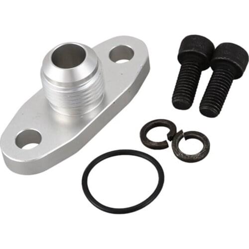 Turbo Oil Feed Inlet Flange Gasket Adapter Kit for 10AN T3/T4 Aluminum Turbocharger Adapter Gasket Adapter Kit