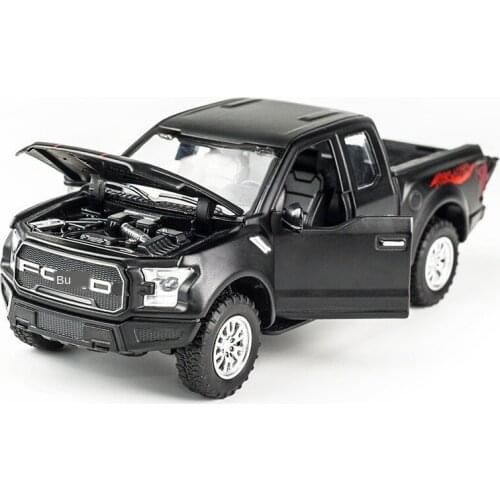 Diecast 1:32 Boxed F150 Alloy Car Model Children Pull Back Toy Car Simulation Hot Wheels Back To The Future Car Toys For Boys